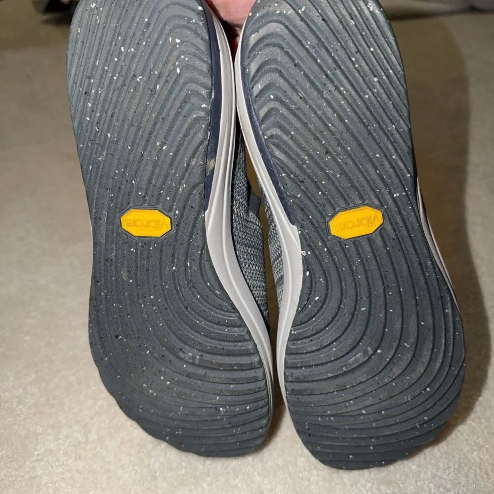 Merrell Shoes Mens 8 Gray Gridway Moccasin Boulder Knit Vibram Slip On